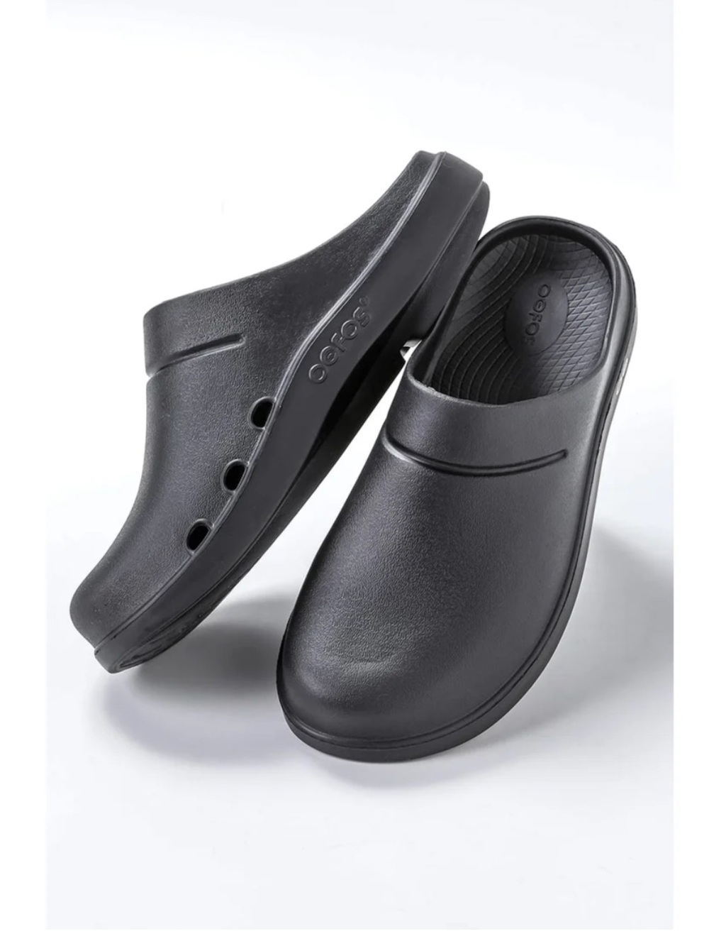OOFOS Black Women size 9 Comfort Clog Sandals